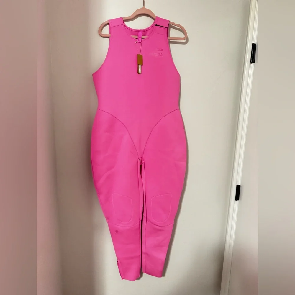 SKIMS Neon Pink Sleeveless Swim Coverup Wetsuit